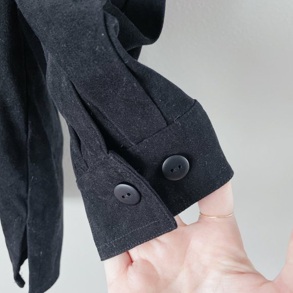 Alia Vintage Shacket black size 14 women’s oversized shirt - Picture 9 of 13